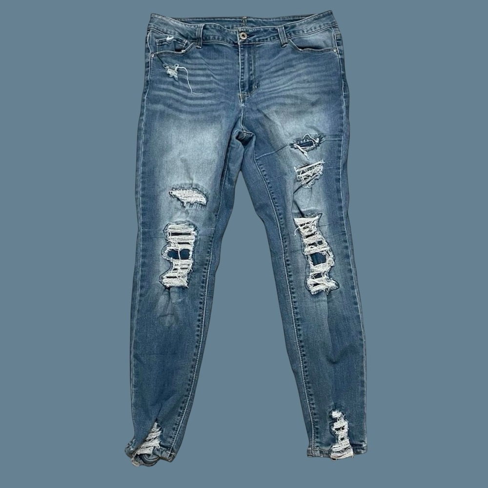 True Craft Distressed Skinny Jeans